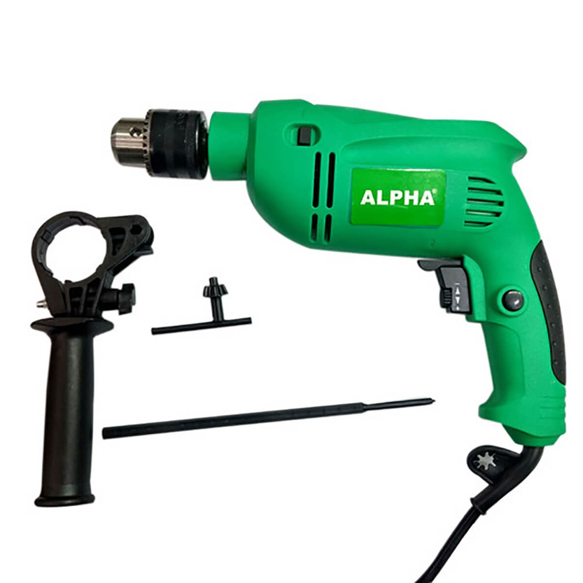 Alpha 650 Watt Impact Drill Metal Rotating Handle Hammering Home A6136