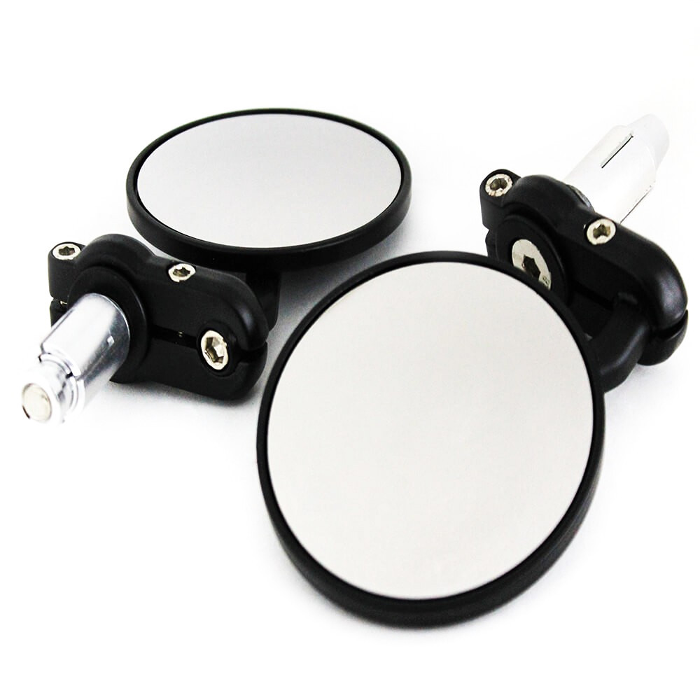 Handle Round Mirror Bar End Mirrors Circular Rear View Mirror