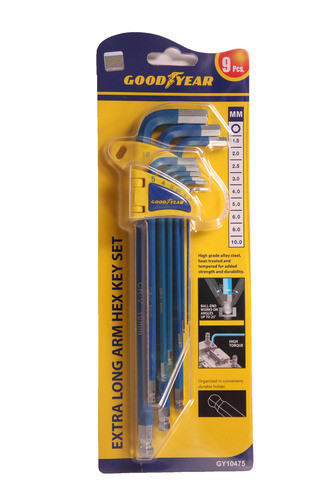 GoodYear Extra Long Arm Hex Key Set (GY10475)