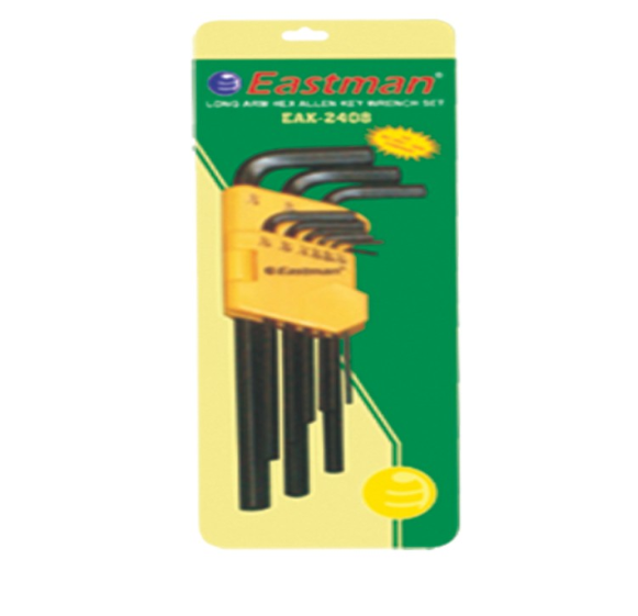 Eastman 9 Pcs Hex Allen Key Set - Long Pattern (Inch size)  EAK-2408
