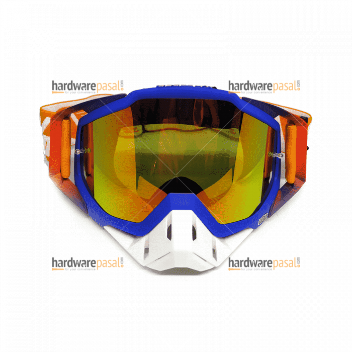 100% MX Goggles Blue and Orange Mix