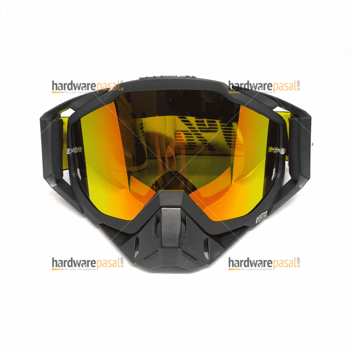 100% MX Goggles Black Yellow Mix
