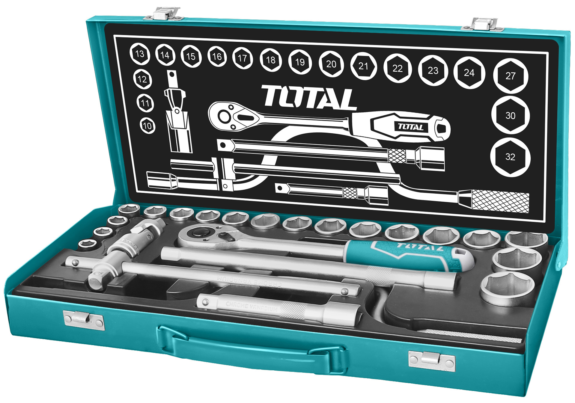 Total 24 Pieces ½ Socket Set THT141253