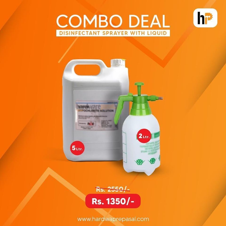 Disinfection sprayer with liquid