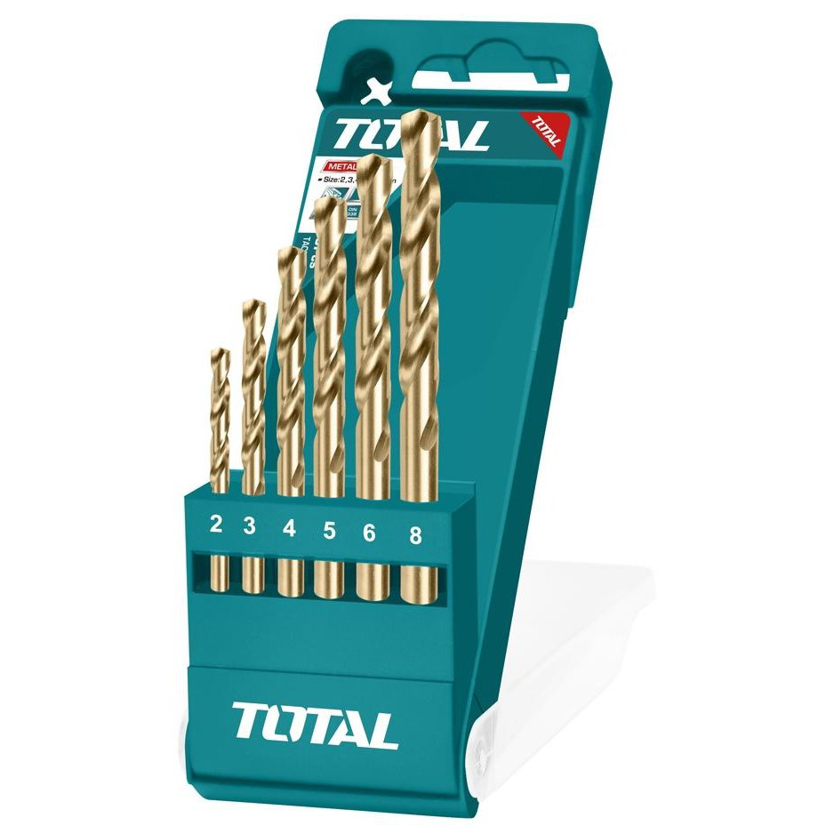 Total 6 Pcs HSS Twist Drill Bits Set TACSD0605