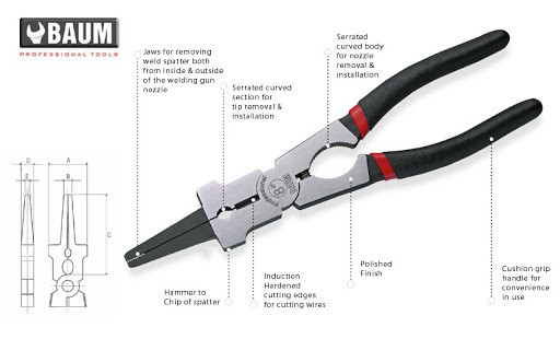 Baum 8/200 mm MIG Welding Plier 711