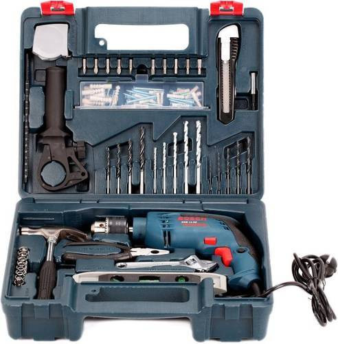 Bosch 600 Watt Impact Drill Tool Set Box GSB 13 RE Kit