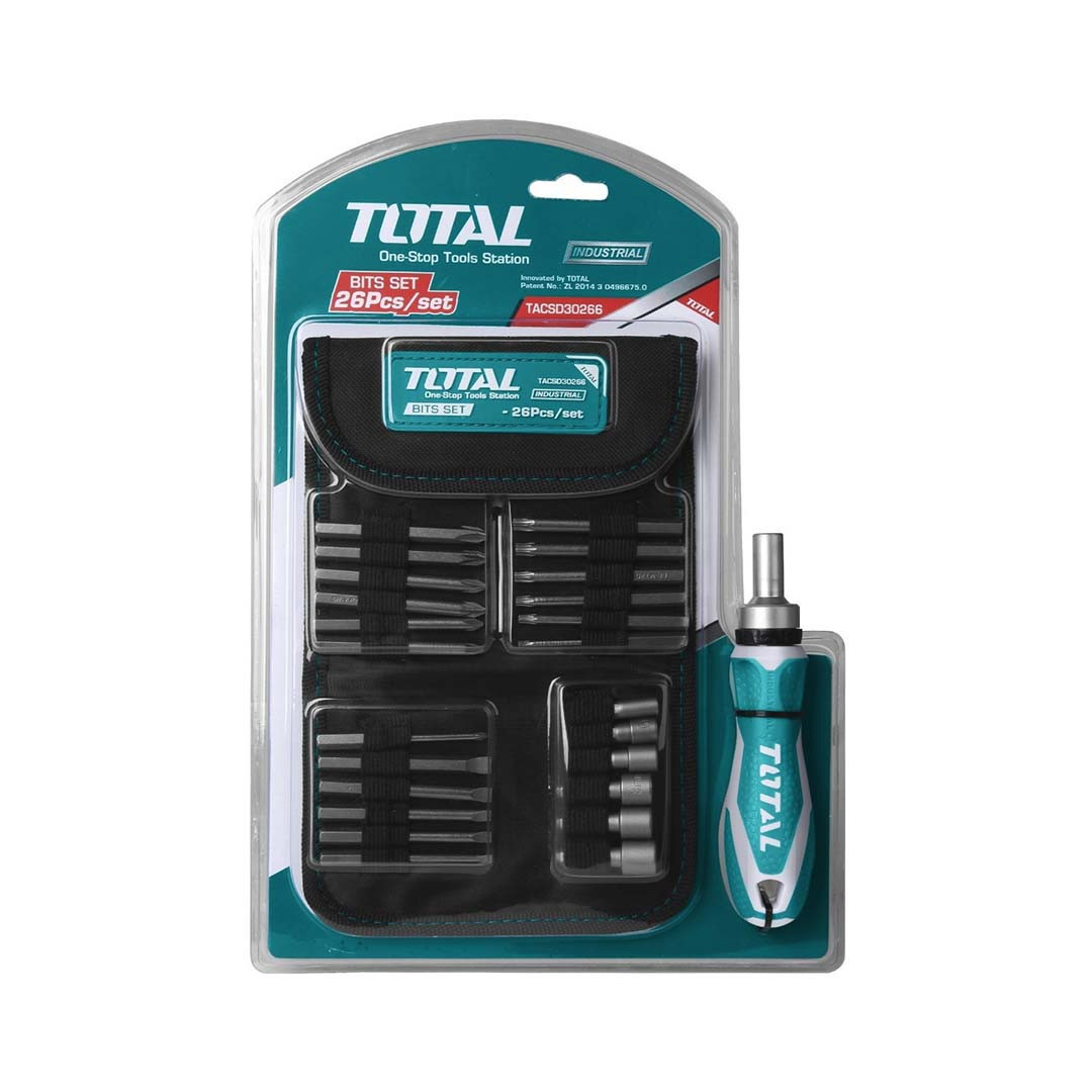Total 26 Pcs Ratchet Screwdriver Set TACSD30266
