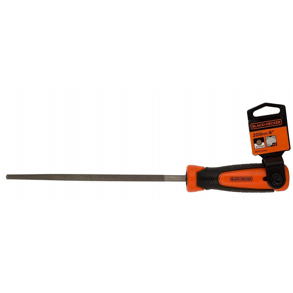 Black+Decker 200mm 2nd Cut Round File BDHT22145
