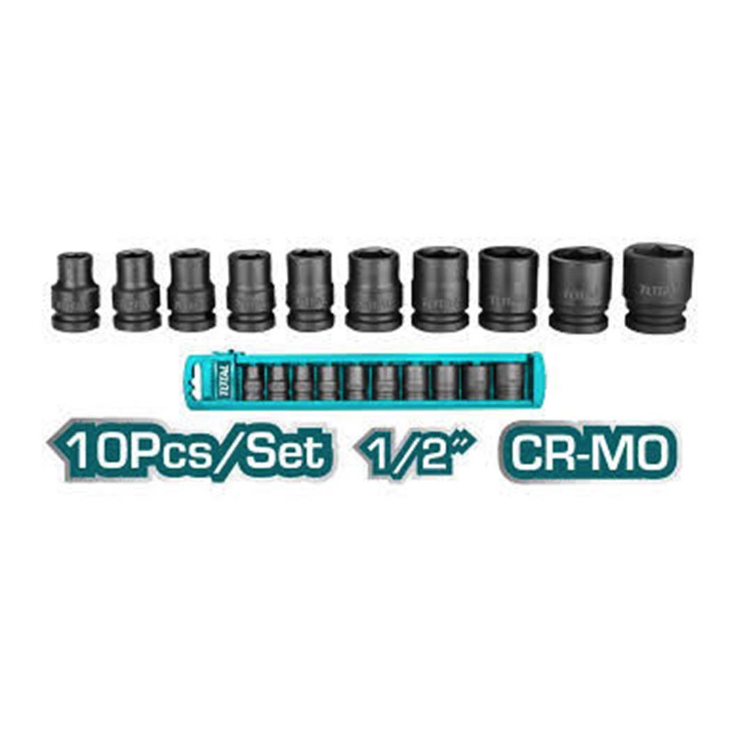 Total 10 Pcs ½ Dr. Impact Socket Set THKISD12101