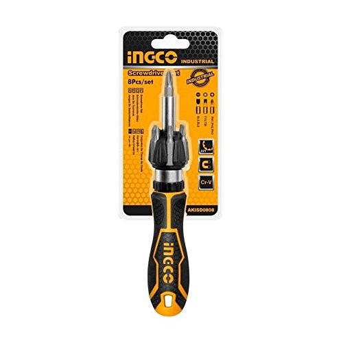 Ingco 8 Pcs Ratchet Screwdriver Set AKISD0808