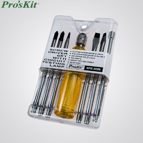Pro'skit 7Pcs Interchangeable Screwdriver 8PK-2066