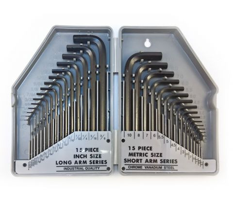 Pro'skit 30Pcs Metric& Inch Combination Hex Key Set 8PK-027