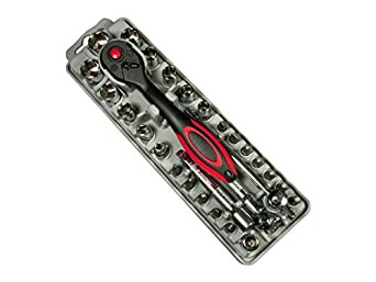 Pro'skit 35Pcs 1/4" Dr. Socket & Screwdriver W/Long Noise Piler Set SD-2308M