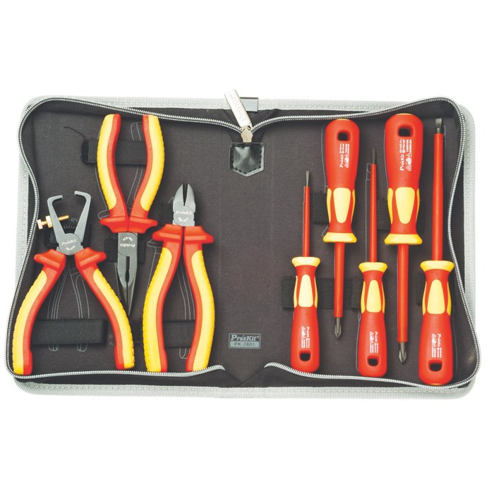 Pro'skit 1000V Insulated Screwdriver & Piler Set PK-2801