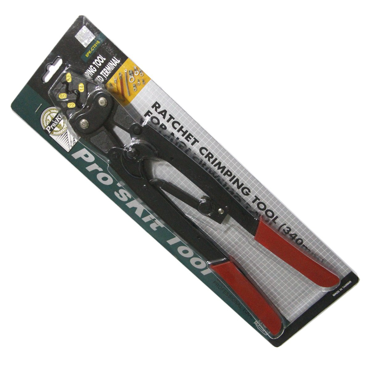 Pro'skit 350mm Ratchet Crimping Tool For Non-Insulated Terminal 8PK-CT016