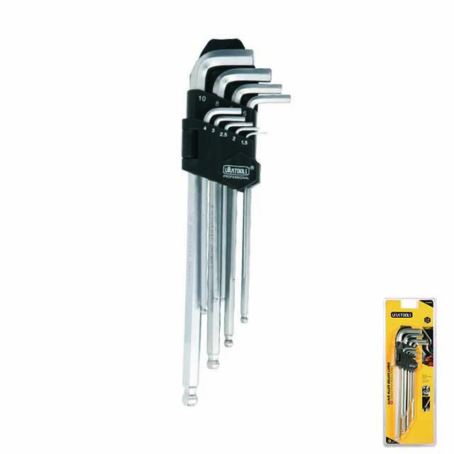 UYUSTOOLS 9 Pcs Ball Point Hex Wrench Set- Long YAA903