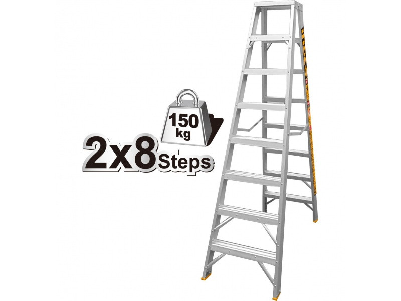 Ingco 2X8Steps Double side Ladder HLAD01081