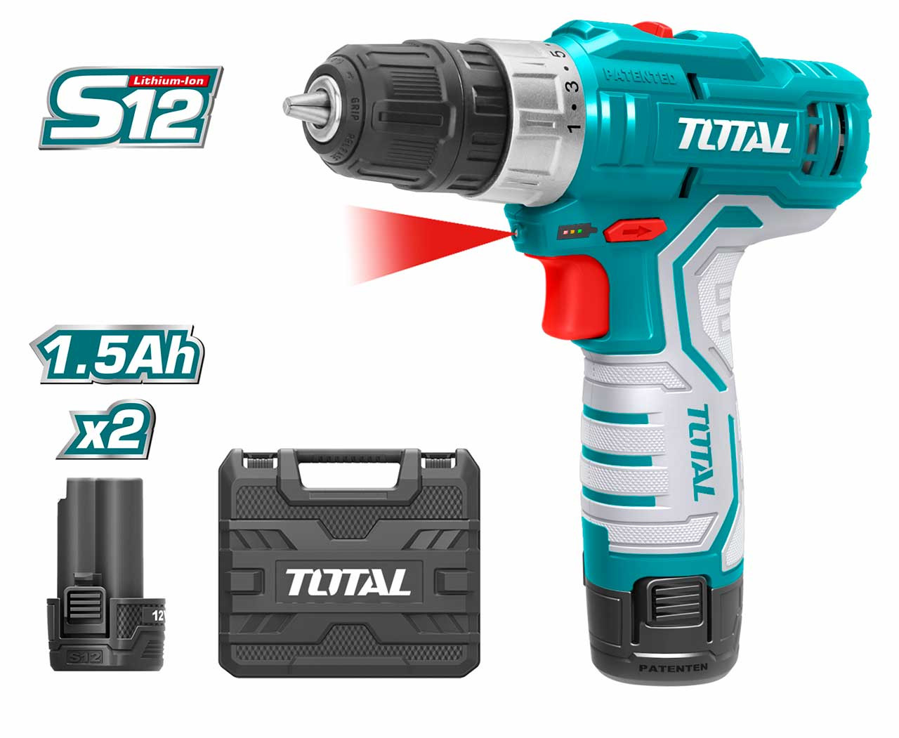 Total 12 Volt Lithium-ion Cordless Drill TDLI12325
