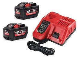 Milwaukee 18V 12.0Ah Battery x2 + 18V Rapid Charger M18HNRG-122