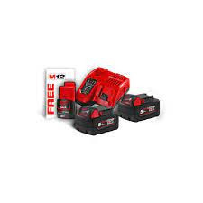 Milwaukee 18V 5.0Ah Battery x2 + 18V Rapid Charger M18NRG-502