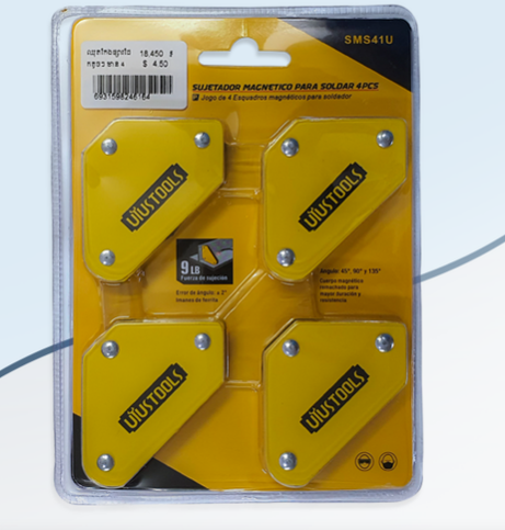 UYUSTOOLS 4Pcs Mini Welding Magnet Set SMS41U