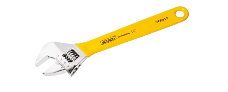 UYUSTOOLS 12'' Adjustable Wrench- Dip Handle YFP012