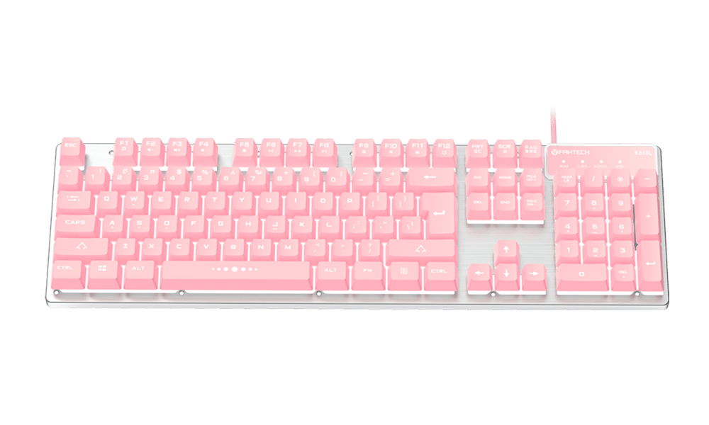 Fantech Gaming Keyboard(White and Pink) K613L