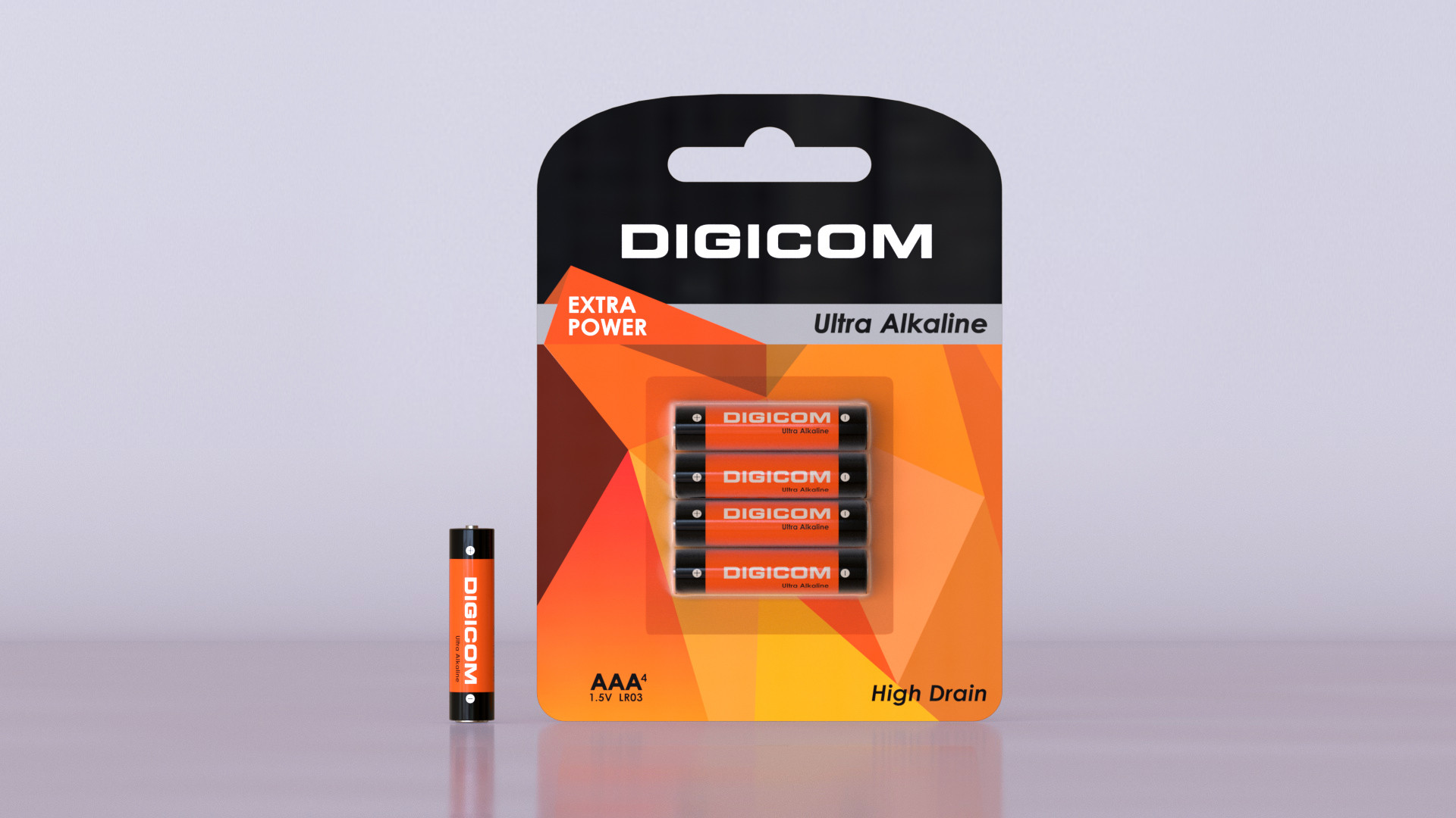 Digicom 4Pcs Battery AAA,LR03