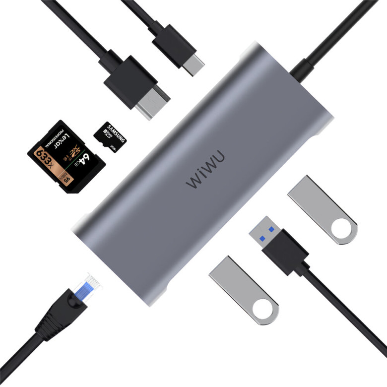 WIWU USB C HUB ALPHA 831HRT