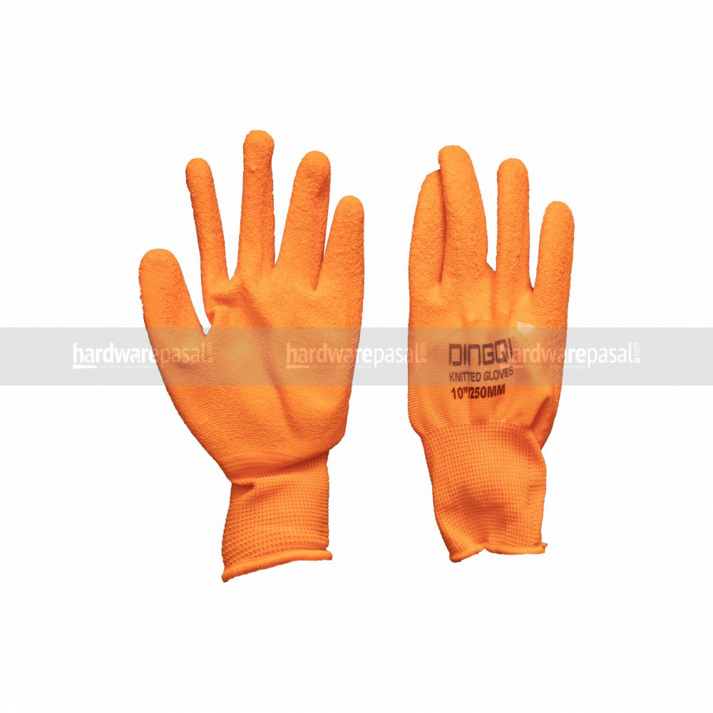 Dingqi Orange Knitted Gloves