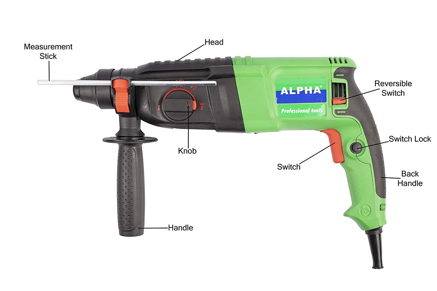 Alpha 800W Rotary Hammer A3226