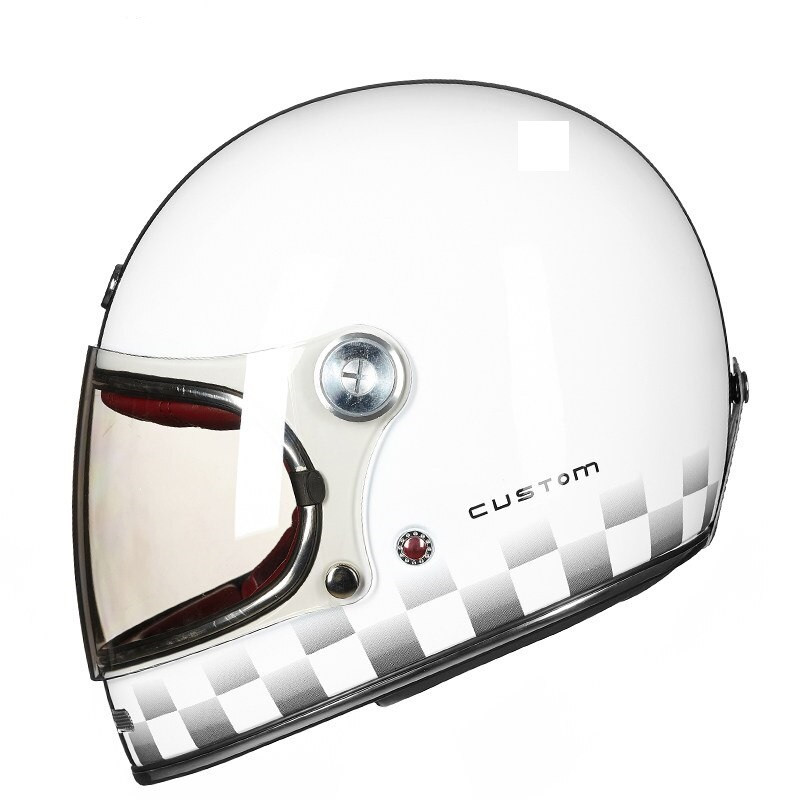 Beon Vintage Fully Covered Full Face White Helmet B-510