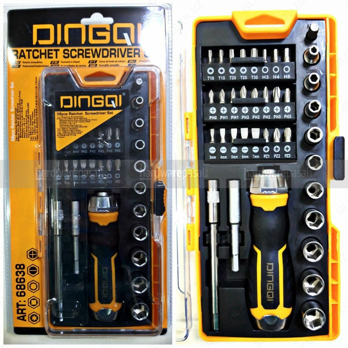 Dingqi 38 pcs Ratchet Screwdriver Set 68638