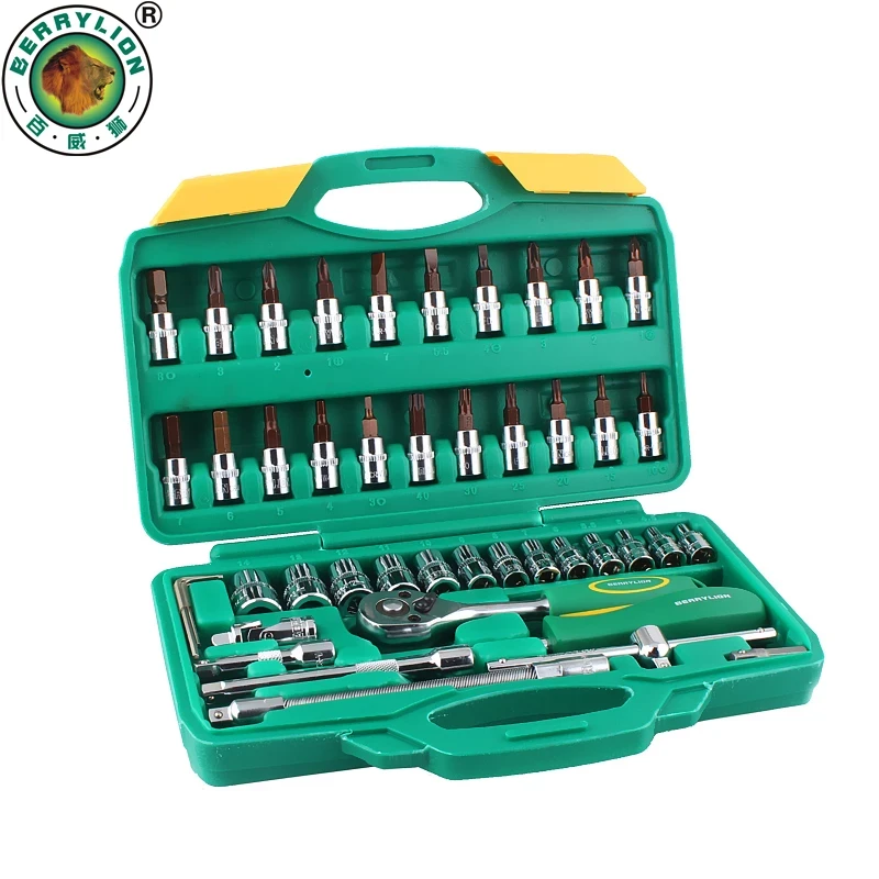Berrylion 46Pcs Socket Tool Set 100303046