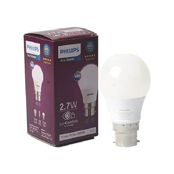 Philips 2.7W 230lm Ace Saver WW/CDL B22/E27 P45