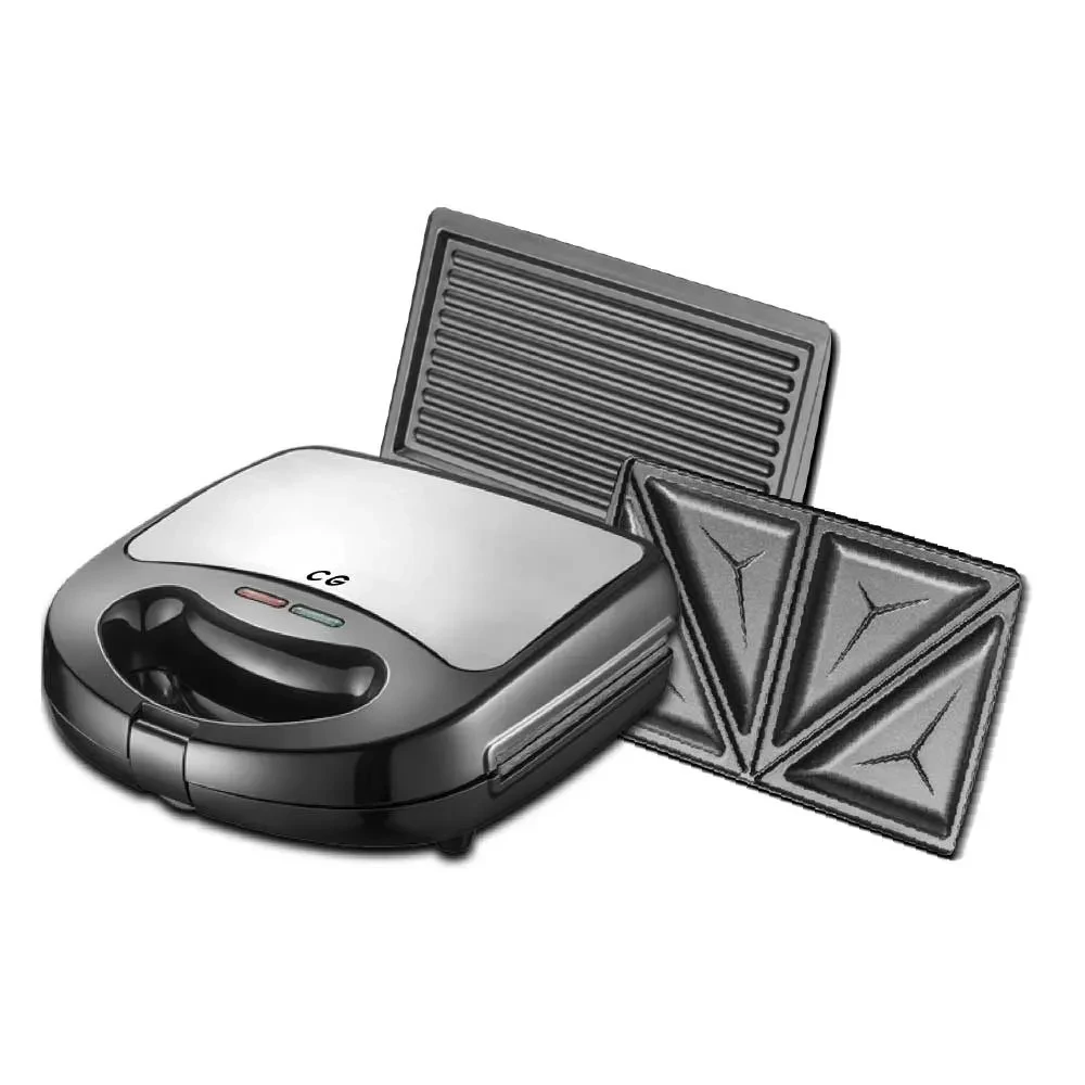 CG 2 Slice Interchangeable Sandwich & Grill Maker CGSM201D