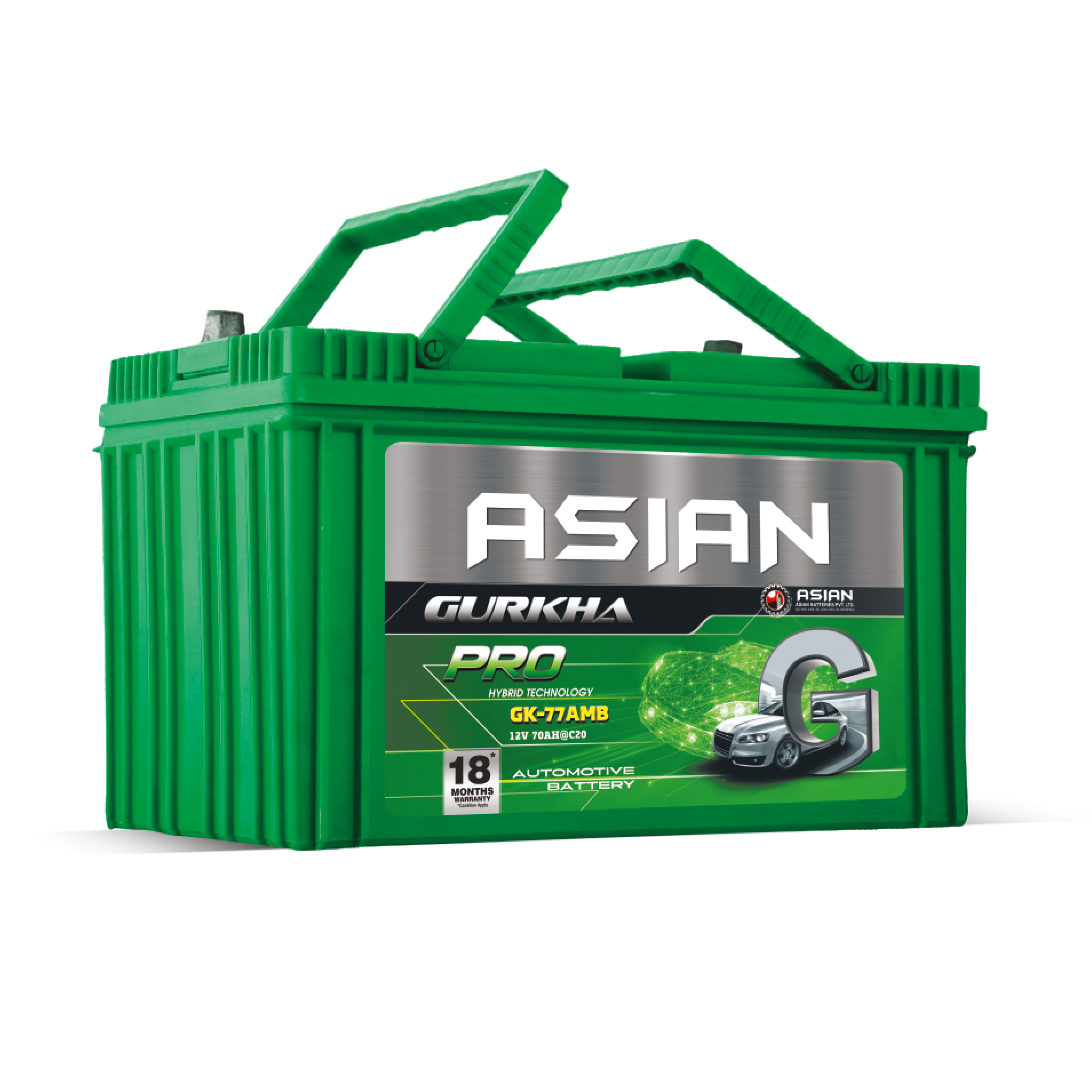 Asian Batteries Gurkha Series Automotive Battery GK77AMB-L