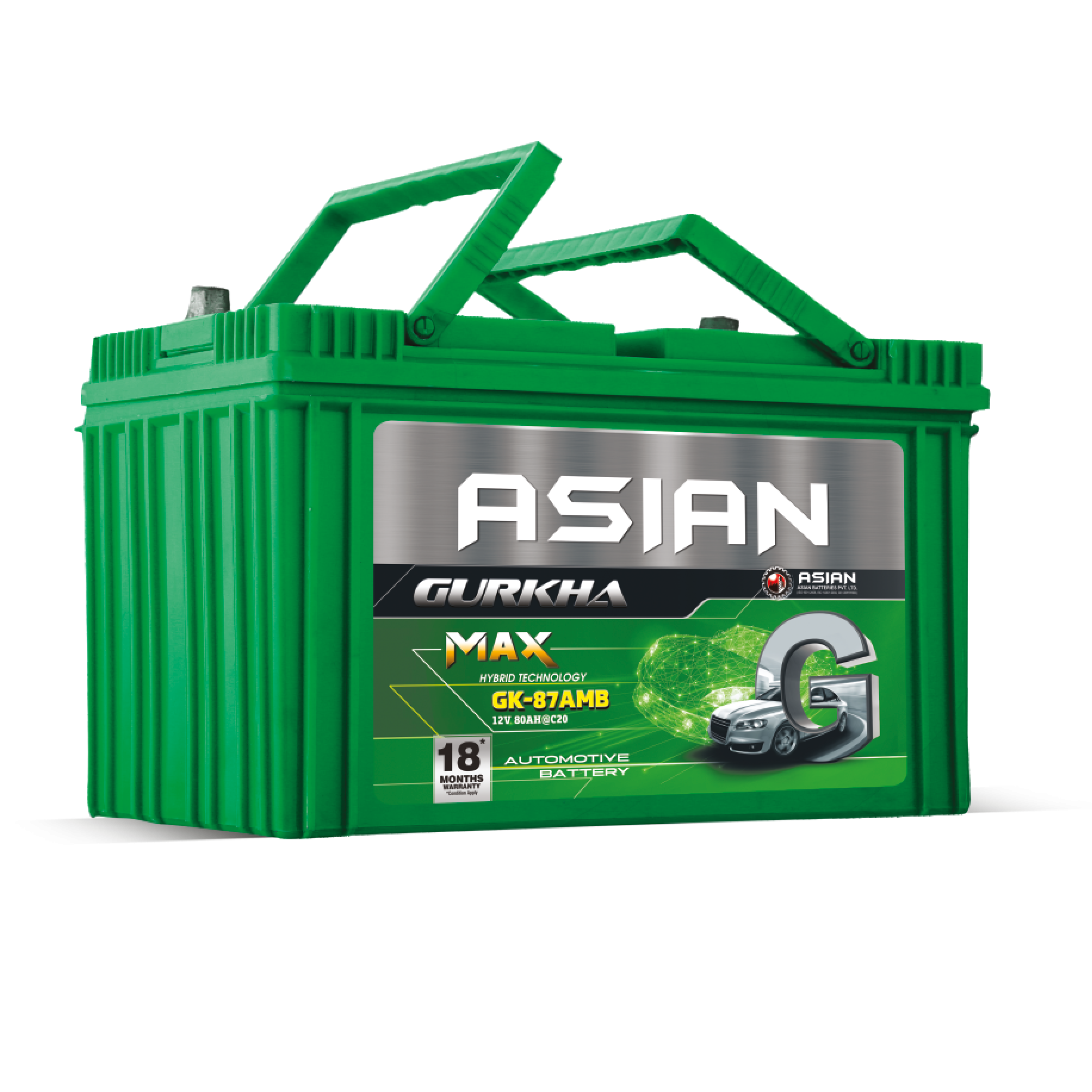 Asian Batteries Gurkha Series Automotive Battery GK87AMB-L