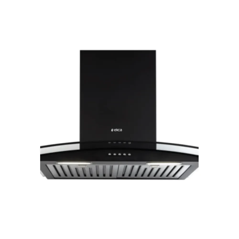 Elica 90 Cm Chimney GLACE ETB PLUS LTW 903 NERO PB LED