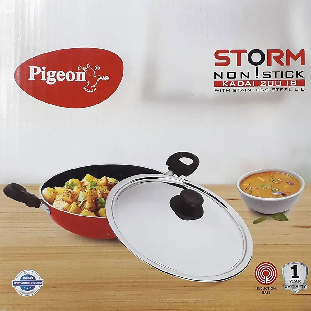 Pigeon STORM KADAI 200 IB With Induction Base