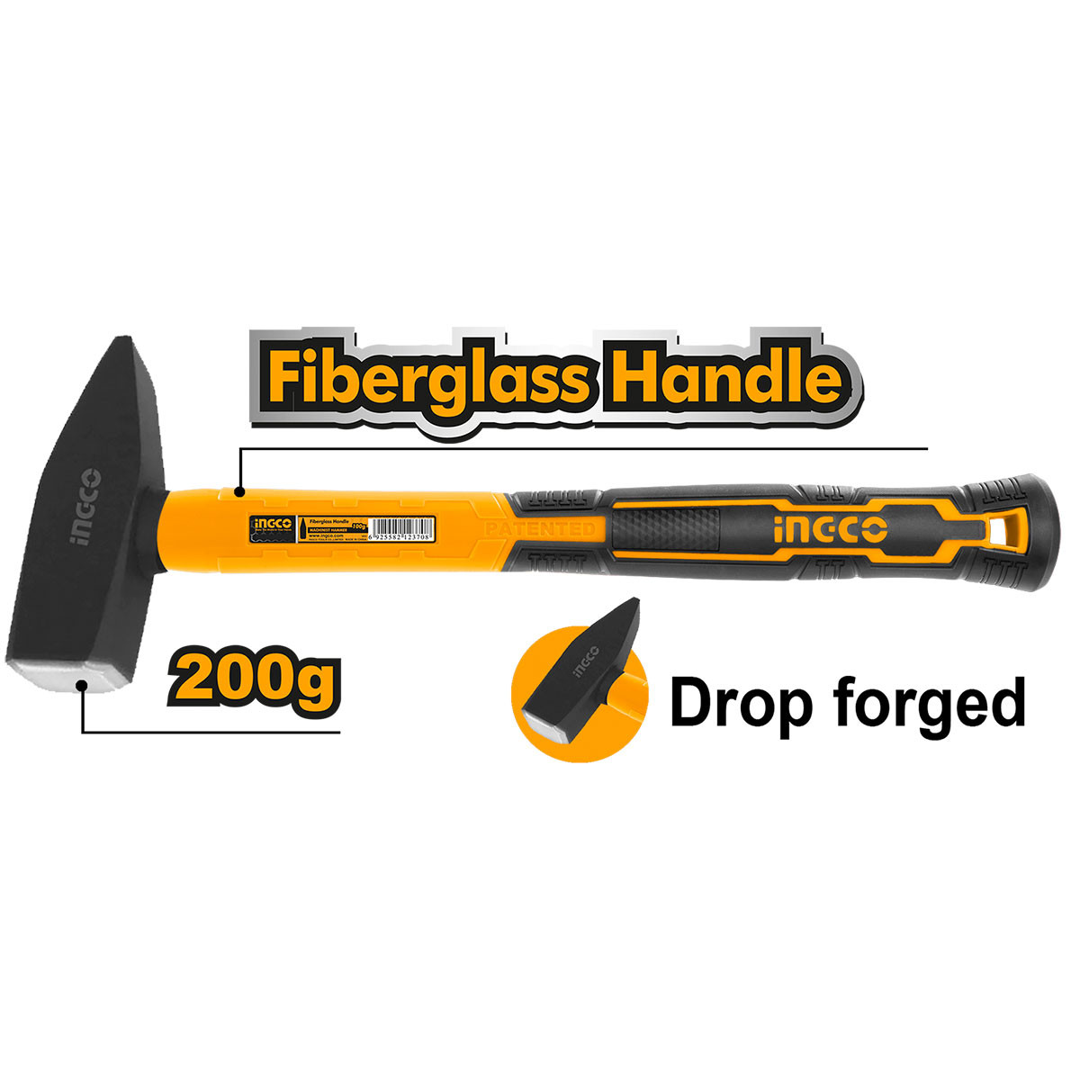 Ingco 200g Machinist Hammer HMHS82001