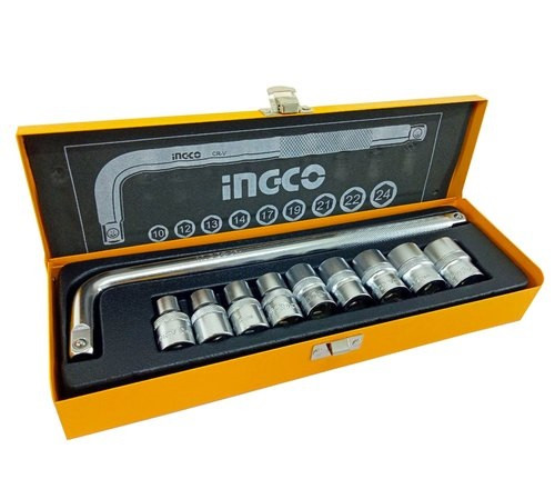 Ingco 10Pcs 1/2" Socket Set HKTS12101