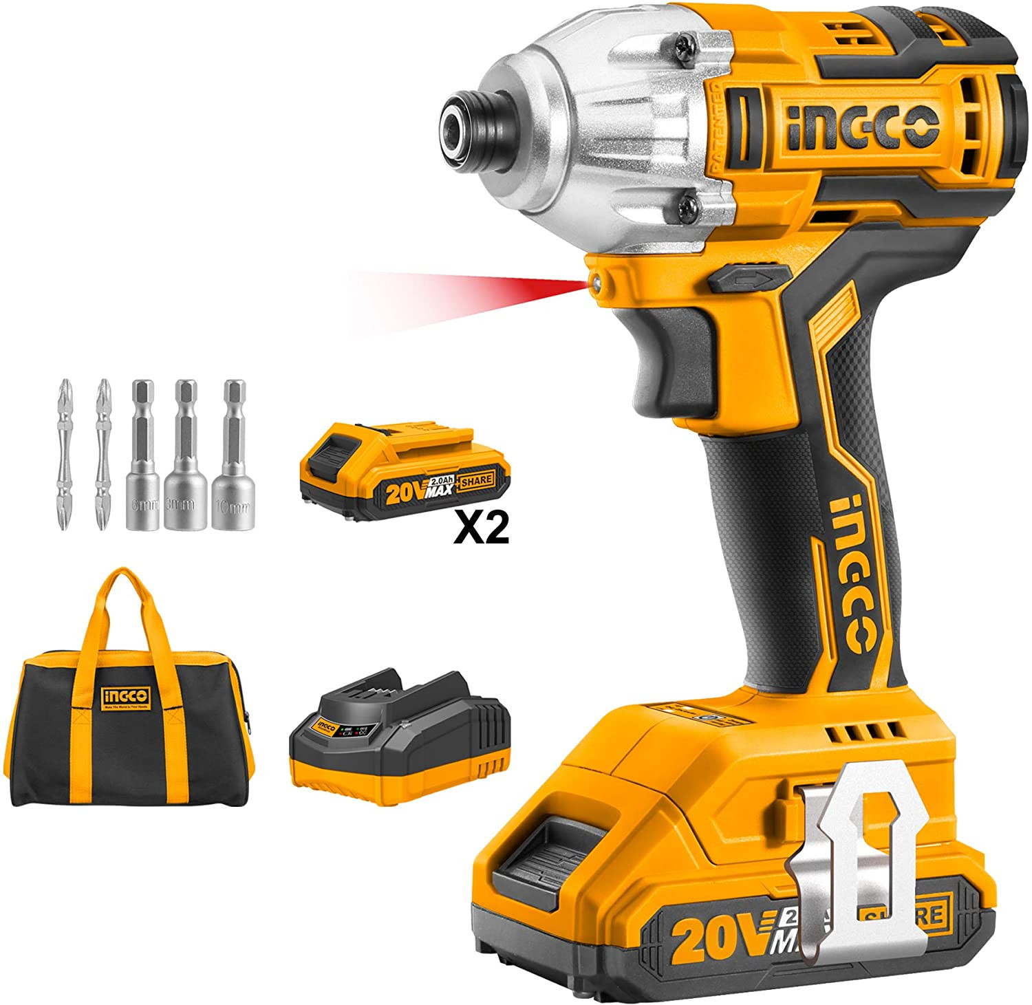 Ingco 20V Lithium-Ion impact driver CIRLI2002