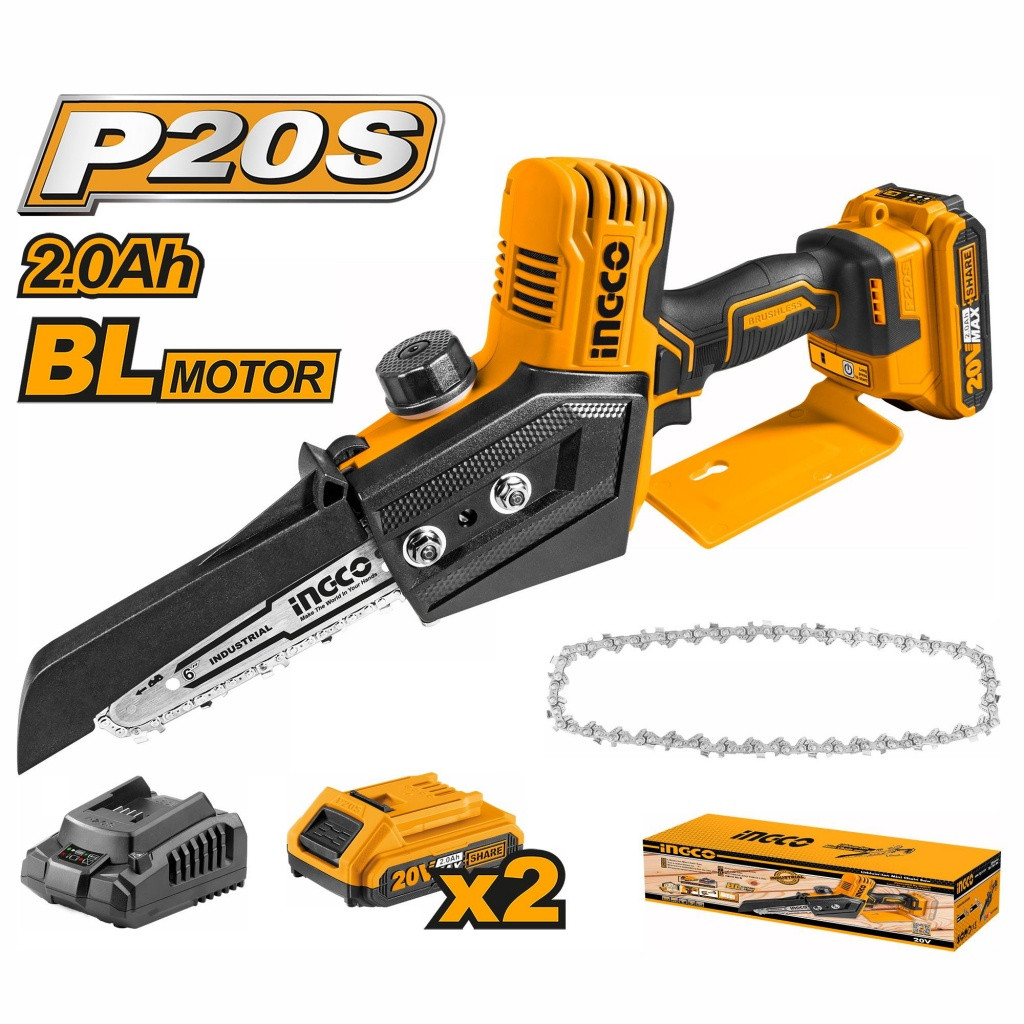 Ingco 6" 20V Lithium-Ion Mini Chain saw CGSLI20682