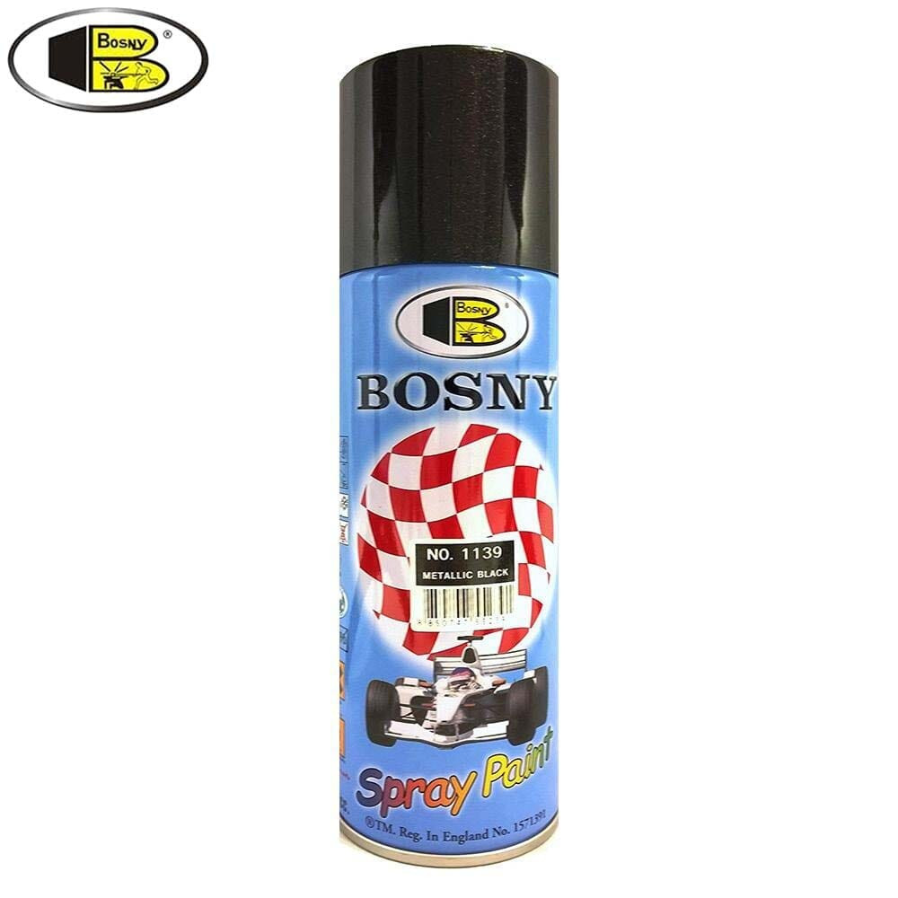 Bosny Black Metallic Spray Paint