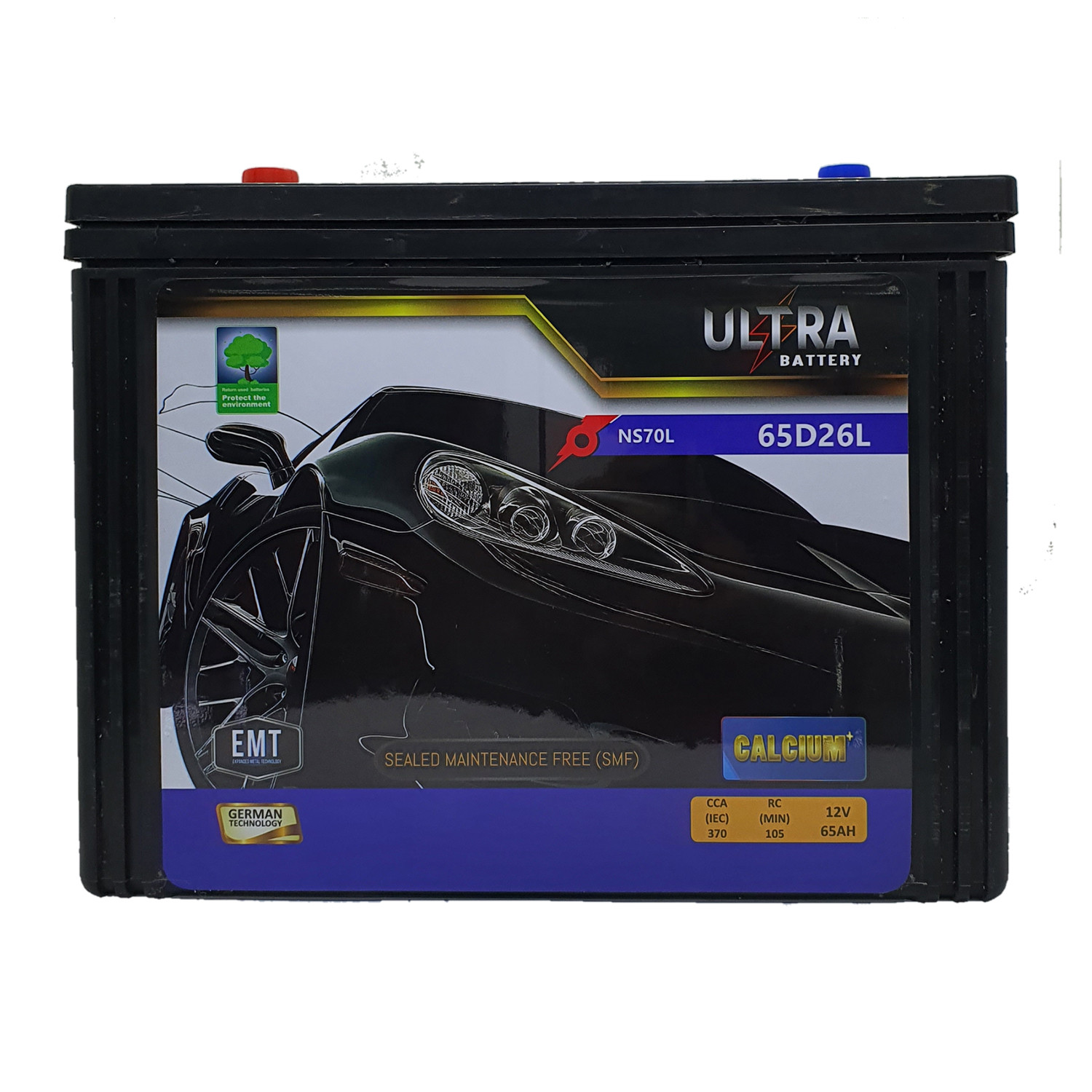 Ultra 65D26L 12v-65AH Vehicle Battery NS70L