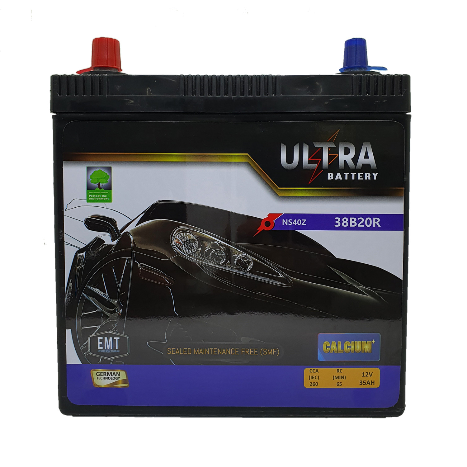 Ultra 38B20L 12v-35AH Vehicle Battery NS40ZL