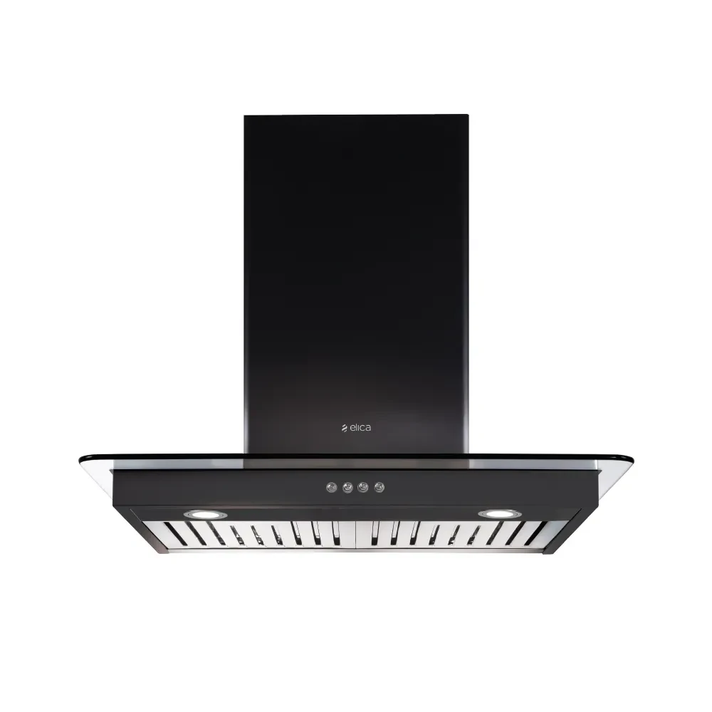 Elica 60 Cm Chimney FLAT GLASS ETB PLUS LTW 60 NERO PB LED