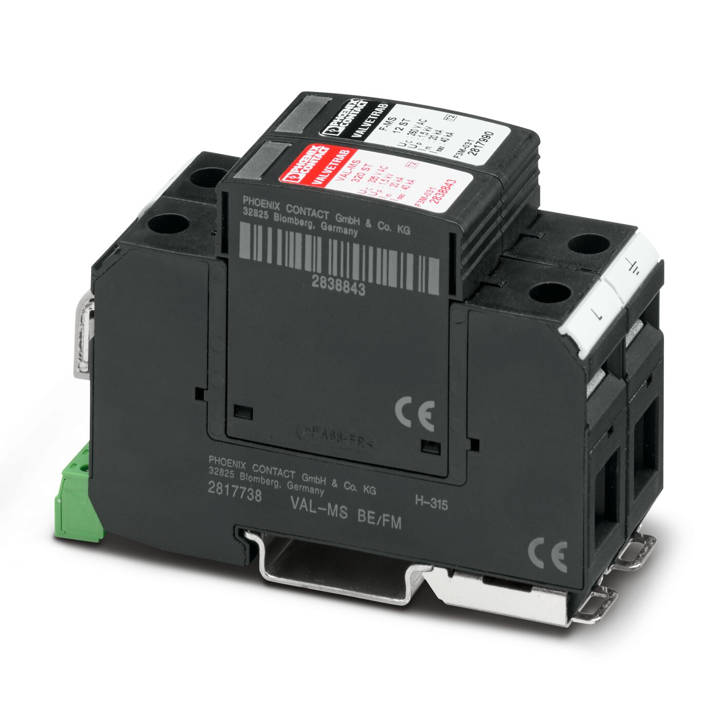 Phoenix Surge Protection Device (SPD) , Type 2 SPN VALMS 320/1+1/FM 5792119